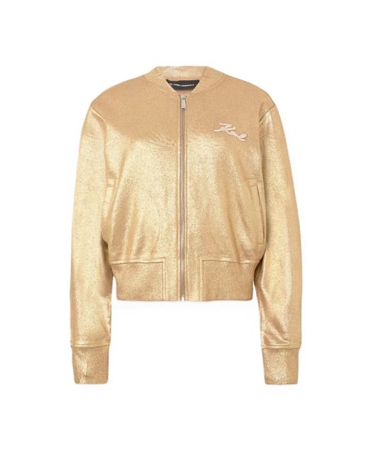 Karl Lagerfeld Bomber Jacket in het Natural