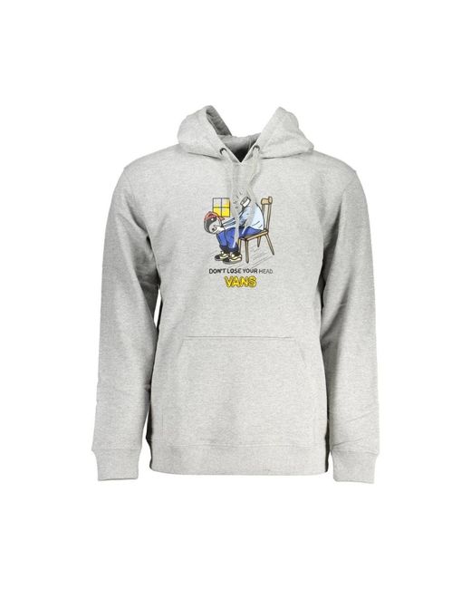 Vans Hoodies & Sweatvesten ,Grijs ,Katoen Grijze Katoenen Trui in het Gray voor heren