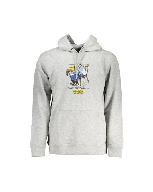 Vans Hoodies & Sweatvesten ,Grijs ,Katoen Grijze Katoenen Trui in het Gray voor heren