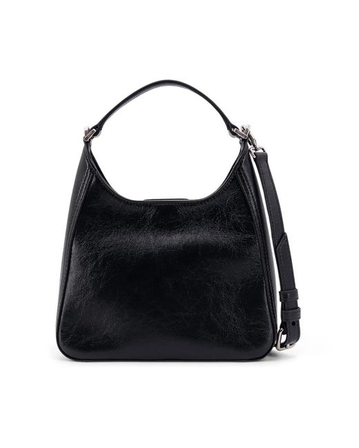 Balenciaga Black Schwarze Leder Umhängetasche