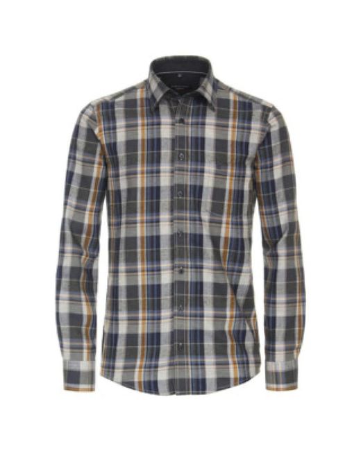 CASA MODA Herren Uni-Hemd in Gray für Herren