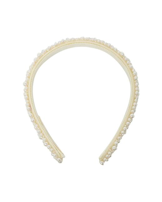 Jennifer Behr Metallic Perlen Haarband Mit Bandverzierung