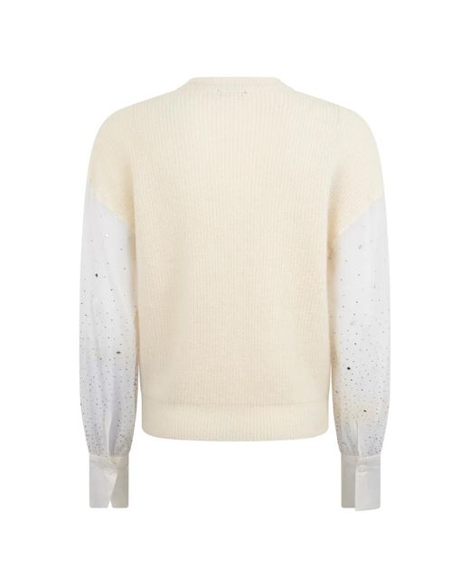 Peserico White Round-Neck Knitwear