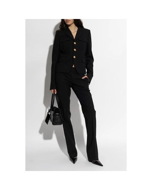 DSquared² Broeken ,Zwart ,Wol Wollen Broek in het Black