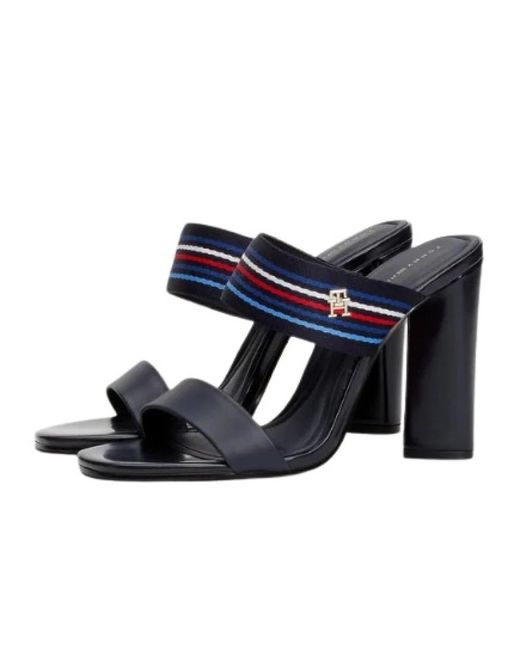 Shoes > heels > heeled mules Tommy Hilfiger en coloris Blue