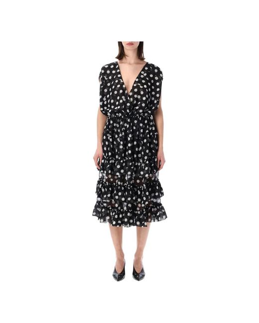 Dries Van Noten Black Midi Dresses