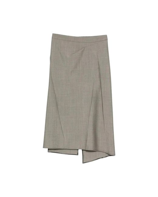 Victoria Beckham Gray Midi Skirts