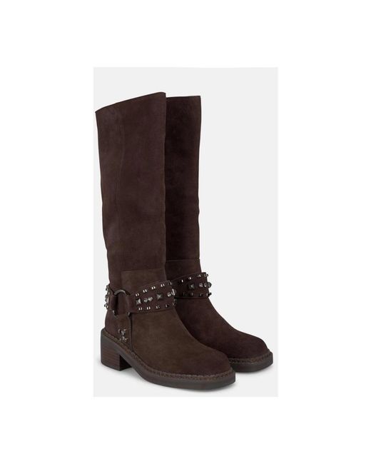 Alma En Pena. Brown High Boots