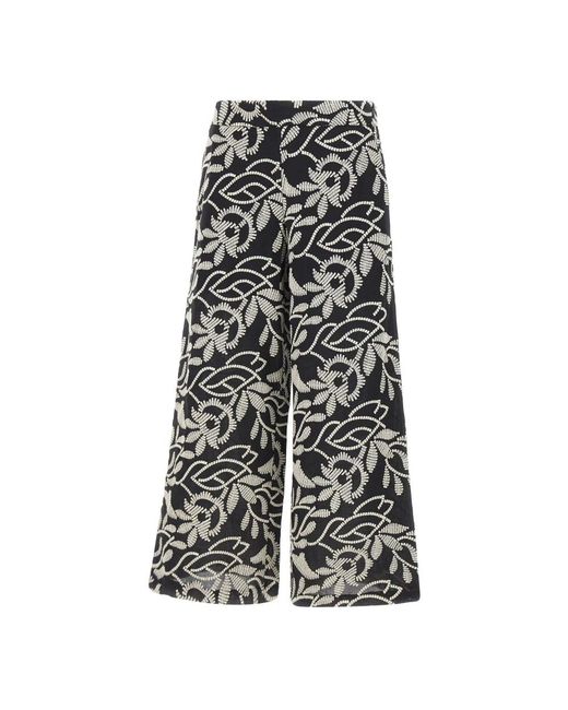 Elena Miro Gray Wide Trousers