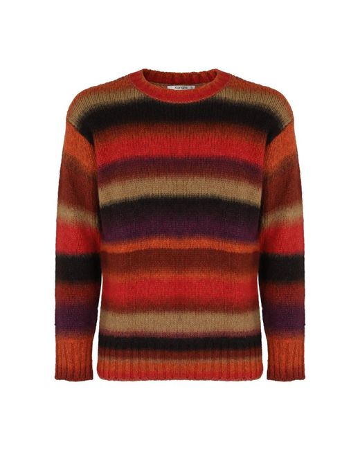 Kangra Red Round-Neck Knitwear for men