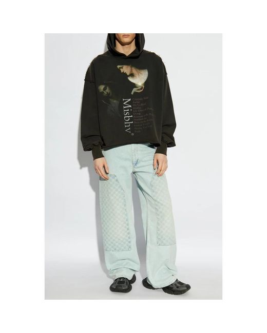 M I S B H V Black Hoodies for men