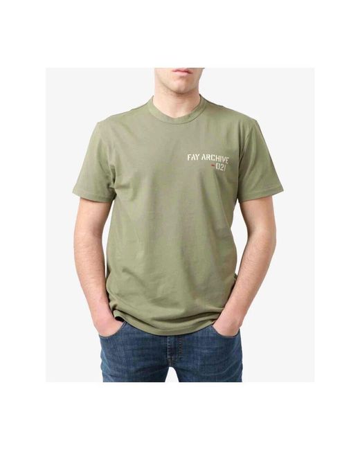 T-Shirts di Fay in Green da Uomo