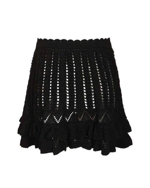 Isabel Marant Nelle Flared Mini Rok in het Black