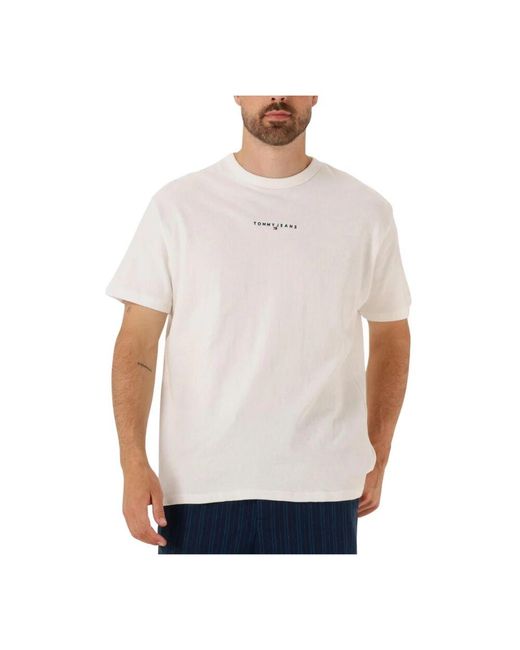 Tommy Hilfiger Linear Logo Tee Für Herren in White für Herren