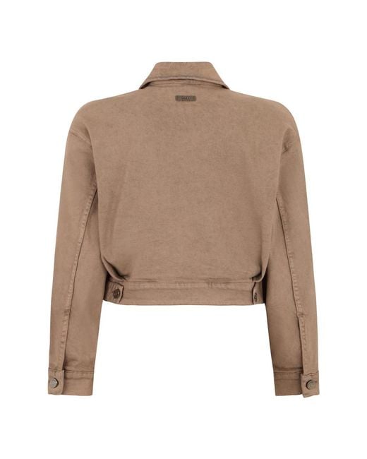 Peserico Brown Denim Jackets