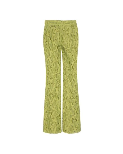 Ermanno Scervino Green Wide Trousers
