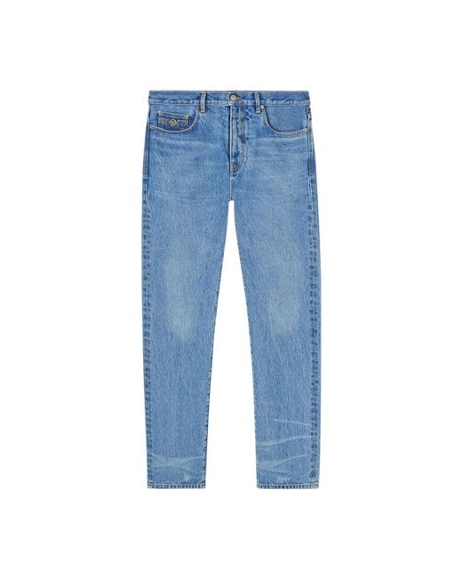 Versace Blue Straight Jeans for men