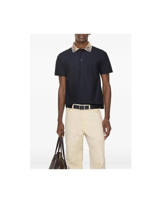 Burberry Blue Polo Shirts for men