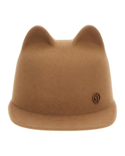 Maison Michel Accessoires ,Bruin ,Jamie Hat in het Brown