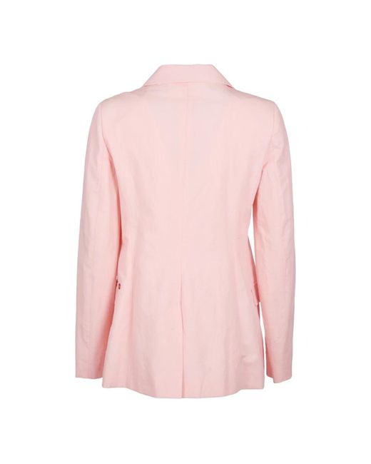 Ottod'Ame Double-Breasted Over Jacket in het Pink
