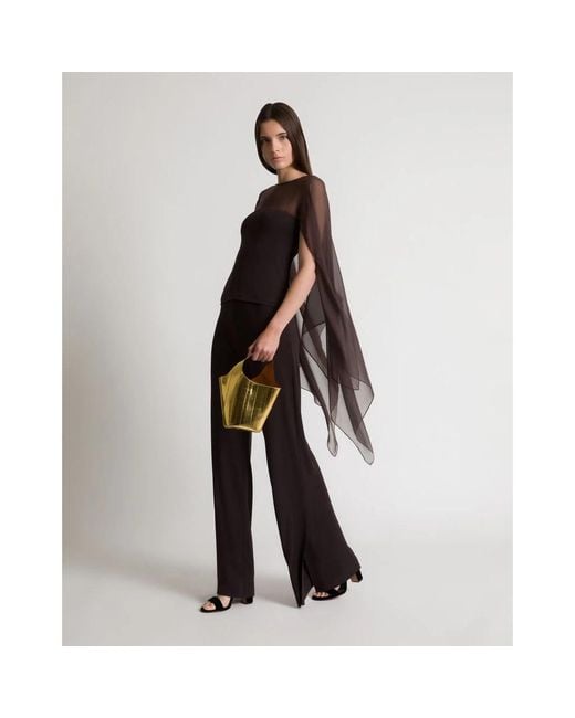 Alberta Ferretti Blue Wide Trousers