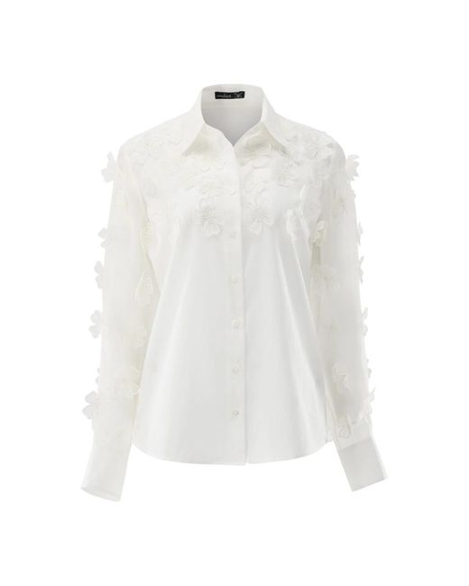 Van Laack Cellya Blouse in het White