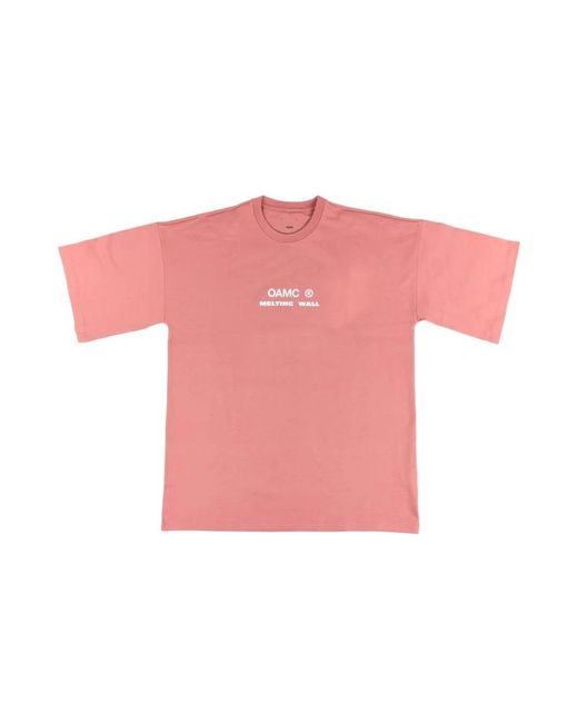 OAMC Fungi t-shirt rose seidenpatch in Pink für Herren