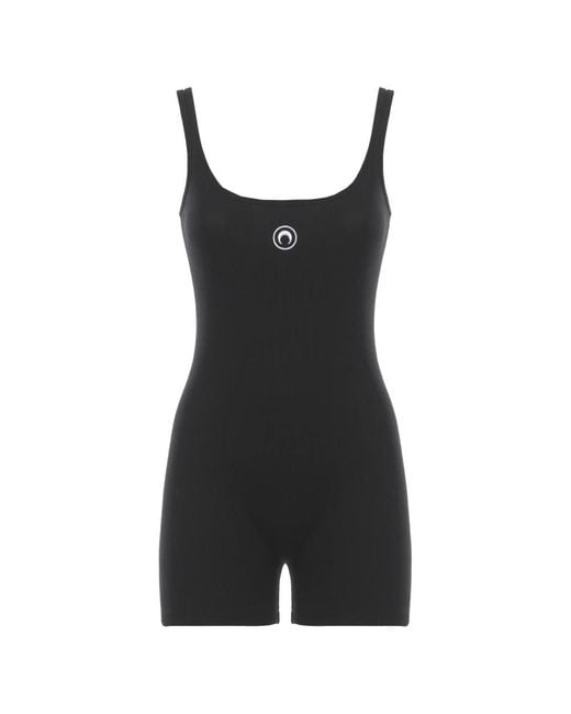 MARINE SERRE Black Playsuits