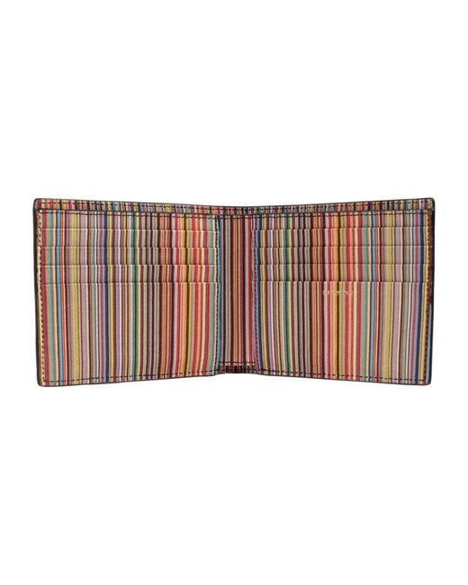 Paul Smith Accessoires ,Zwart ,Leer Opvouwbare Portemonnee Met Logo in het Black voor heren