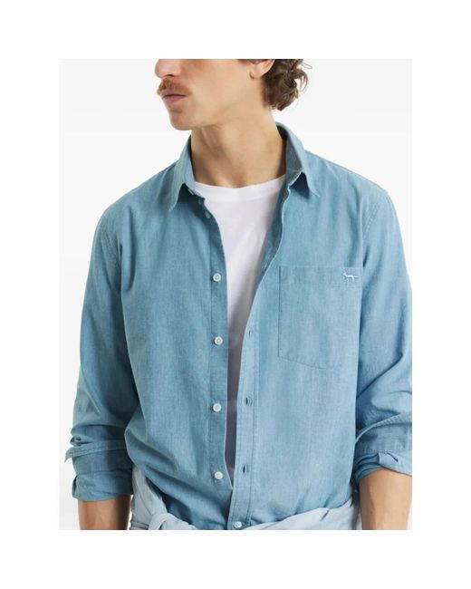 Maison Kitsuné Blue Casual Shirts for men