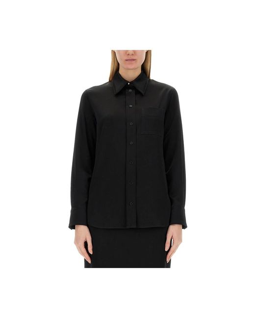 Lanvin Chique Crêpe De Chine Blouse in het Black