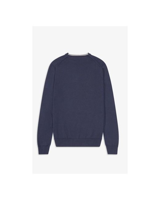 Fred Perry Hoodies & Sweatvesten ,Blauw ,Katoen Klassieke Trui Met Ronde Hals in het Blue voor heren