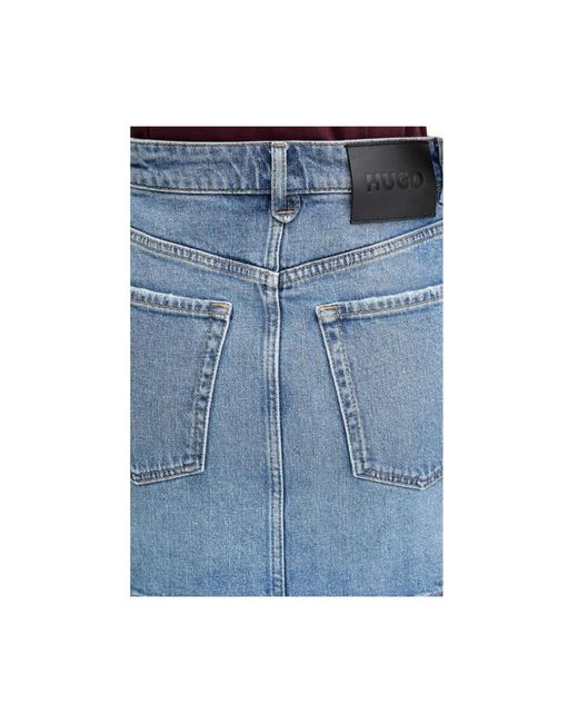 HUGO Purple Denim Skirts