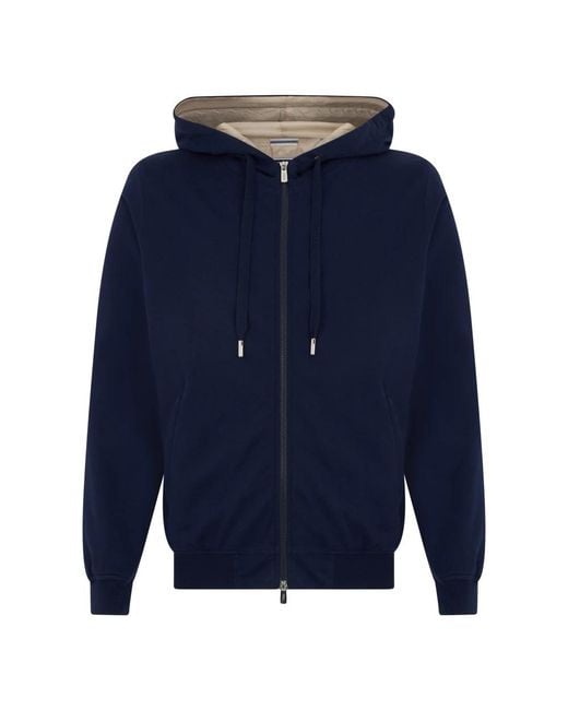 Fedeli Blue Zip-Throughs for men