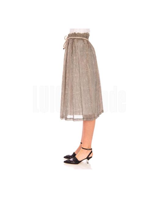 Midi Skirts Alpha Studio en coloris Natural