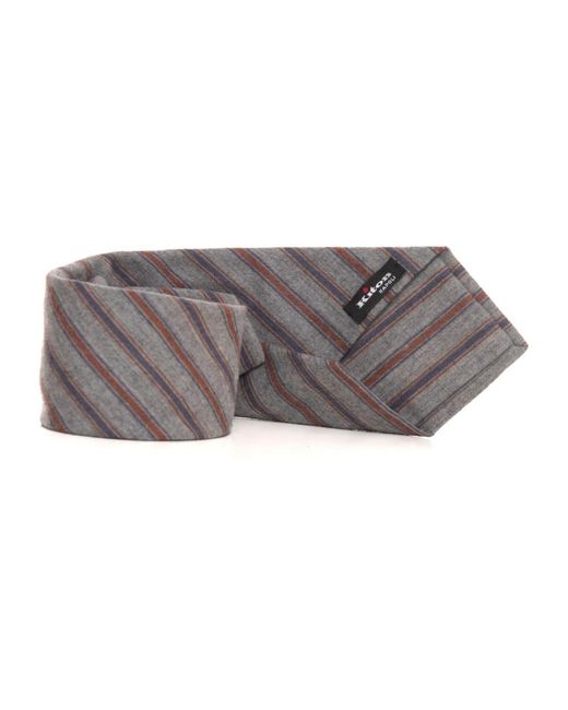 Kiton Gray Ties for men