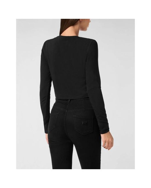 Philipp Plein Long Sleeve Tops in het Black