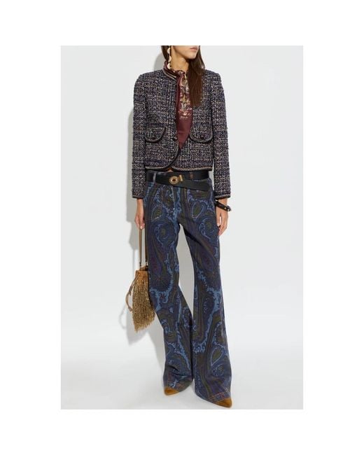 Etro Tweed Blazer in het Gray