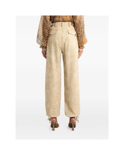 Etro Cargo Broek Van Katoen Met Print in het Natural