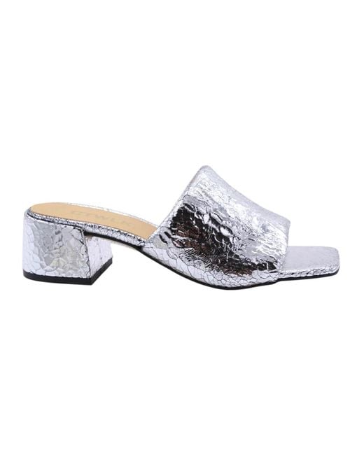 CTWLK White Heeled Mules