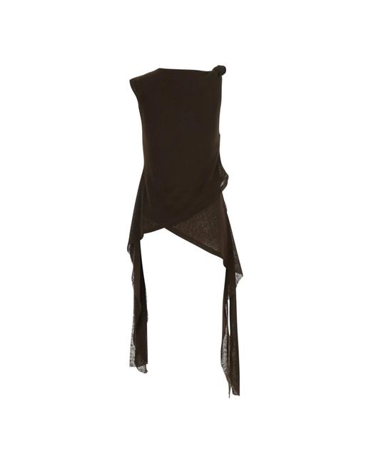 Ganni Black Sleeveless Tops