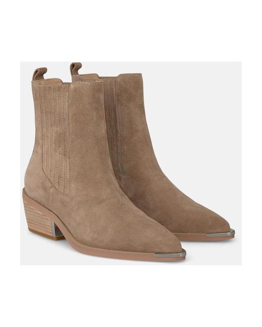 Alma En Pena. Brown Cowboy & Biker Boots