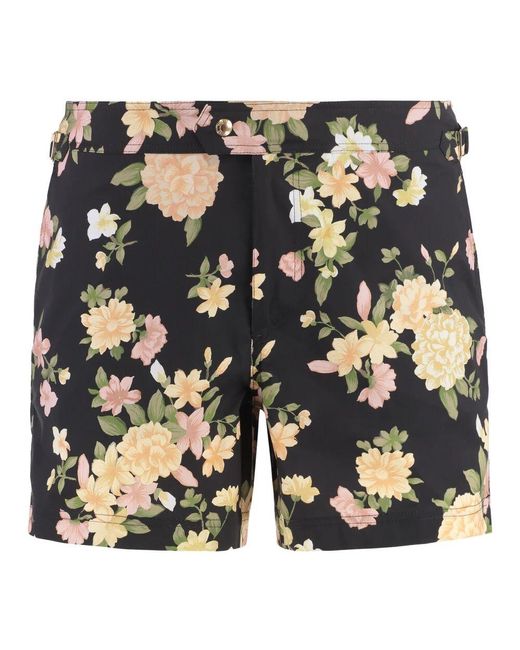 Tom Ford Blumenmuster badehose in Black für Herren