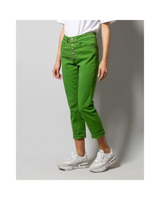 Dondup Green Cropped Jeans