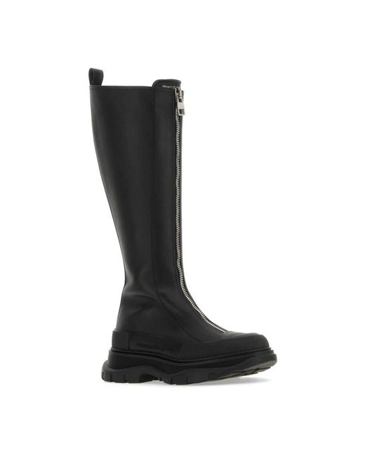 McQueen Black High Boots