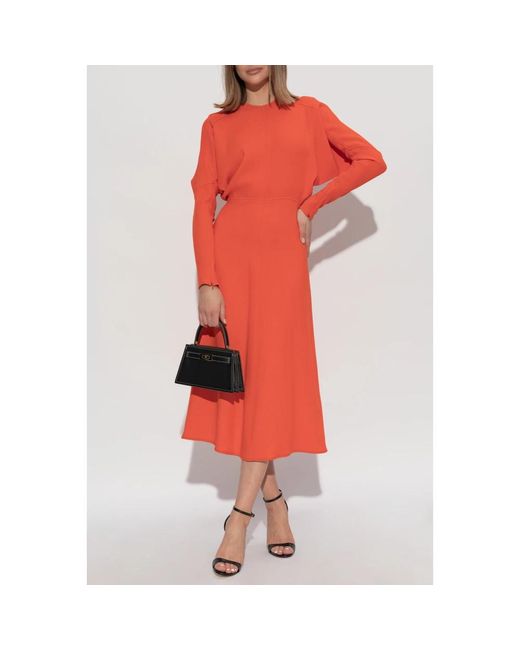 Midi Dresses Victoria Beckham en coloris Red