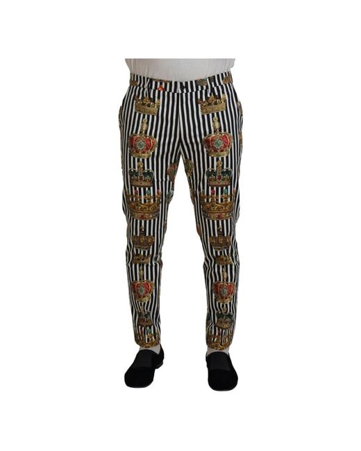 Dolce & Gabbana Black Slim-Fit Trousers for men