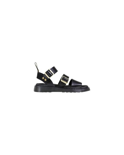 Dr. Martens Black Flat Sandals