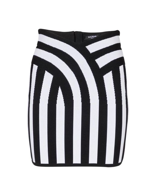 Balmain Short Skirts in het Black