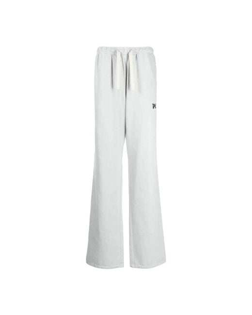 Palm Angels White Sweatpants for men